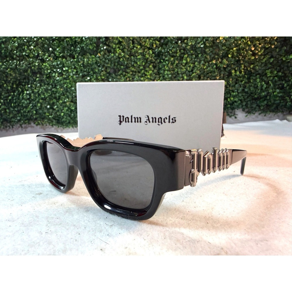 Palm Angels Posey Sunglasses Unisex O/S Black Grey High Fashion Streetwear NEW